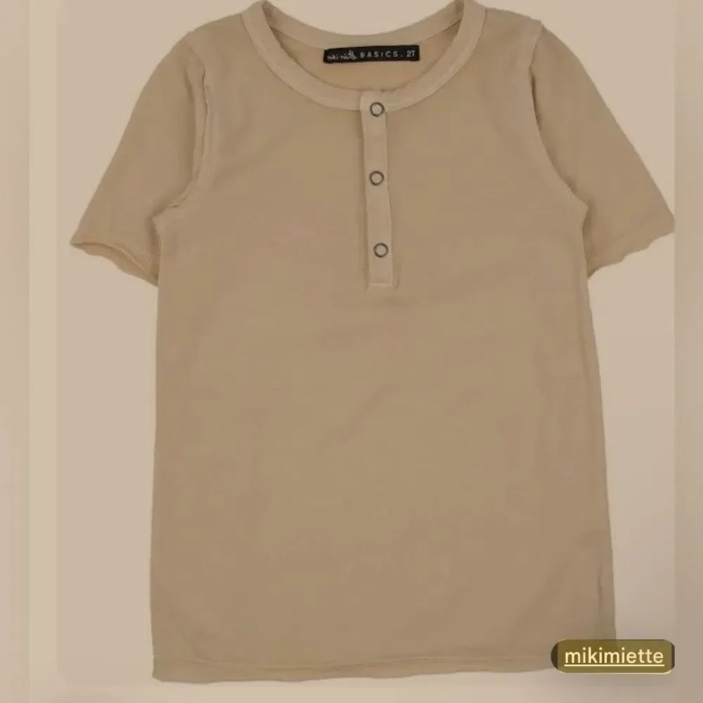 🛍️Miki Miette kids Pauly Short Sleeves Henley top Size: 12 Month 💥